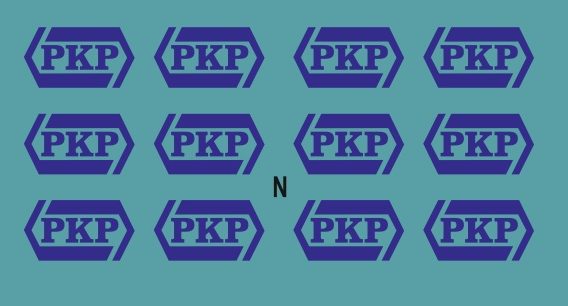 KN-03 Kalkomania niebieskie logo PKP
