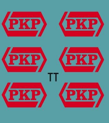 KTT-26 Kalkomania czerwone logo PKP