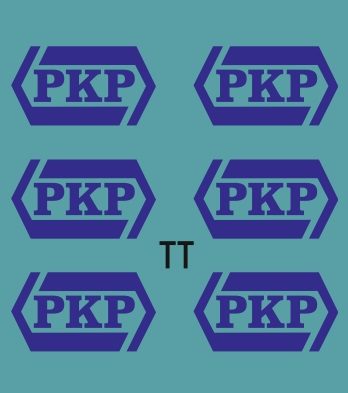 KTT-27 Kalkomania niebieskie logo PKP