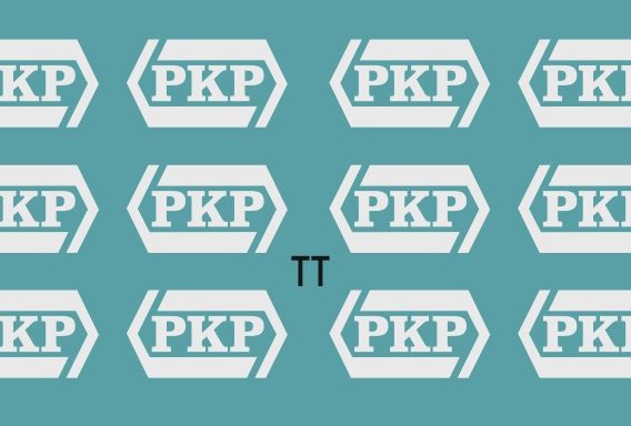 KTT-28 Kalkomania białe logo PKP